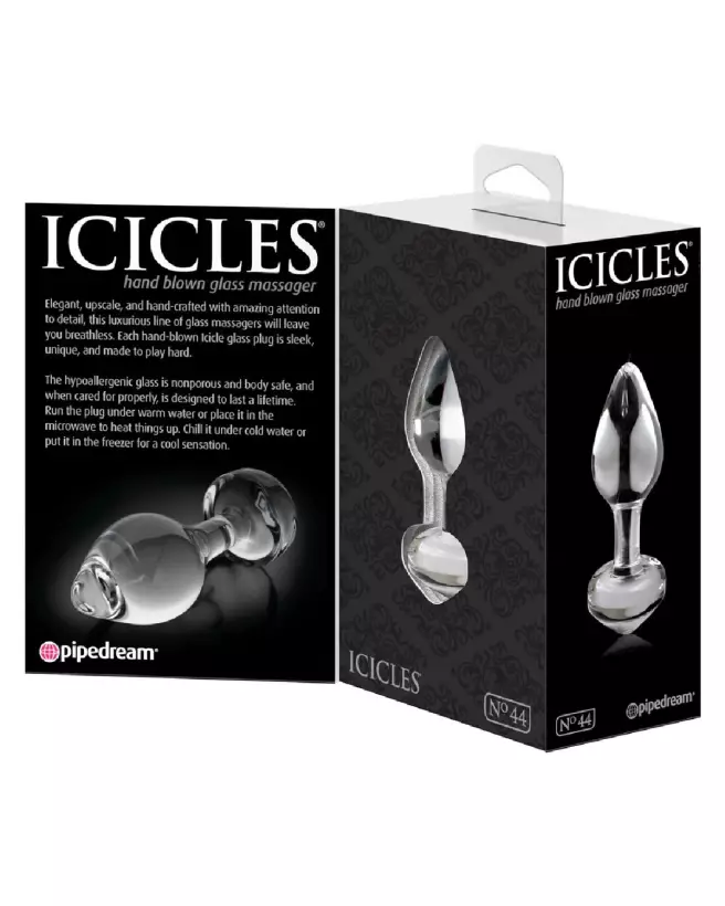 Icicles No. 44 sextoy en verre clair haute qualité-6
