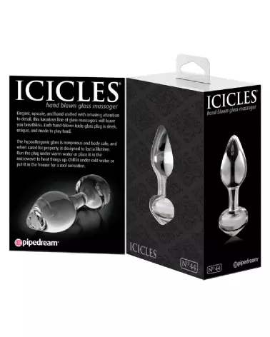 Icicles No. 44 sextoy en verre clair haute qualité-6