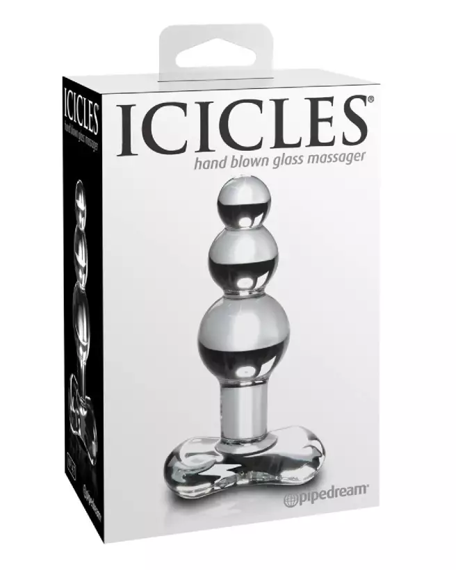 Icicles No. 47 sextoy en verre clair pour stimulation intense et hygiène parfaite-1