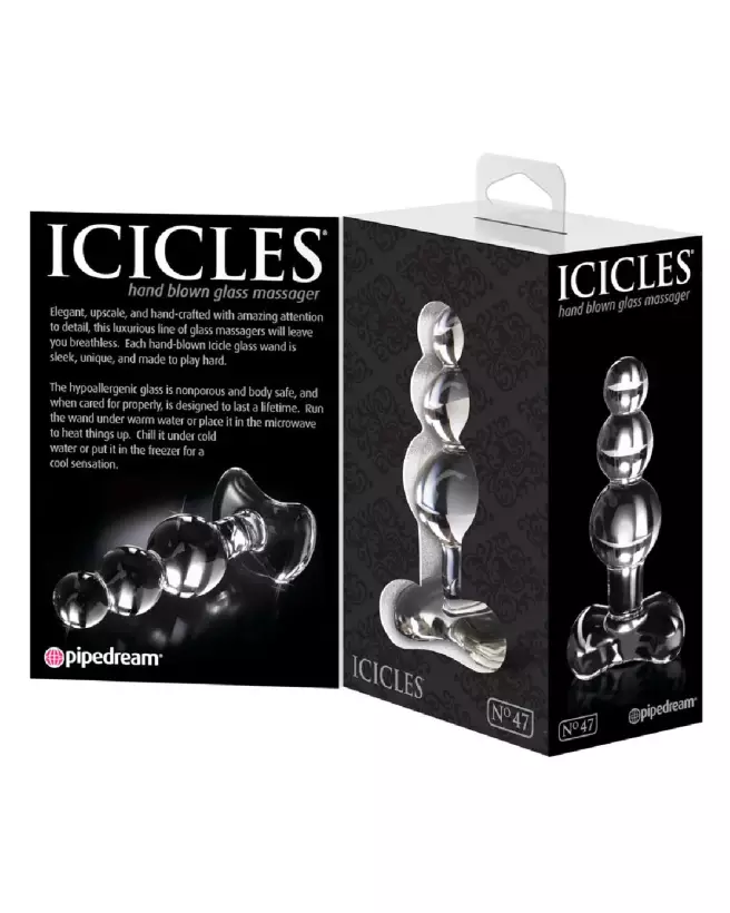 Icicles No. 47 sextoy en verre clair pour stimulation intense et hygiène parfaite-6