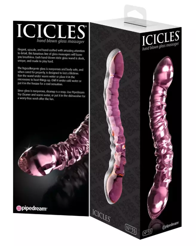 Icicles No. 55 Pink sextoy en verre de luxe-6