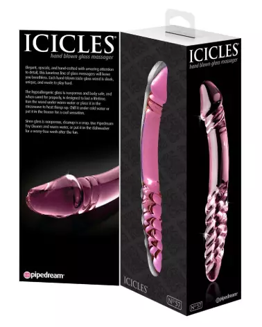 Image du sextoy Icicles No. 57 Pink en verre, durable et élégant-6