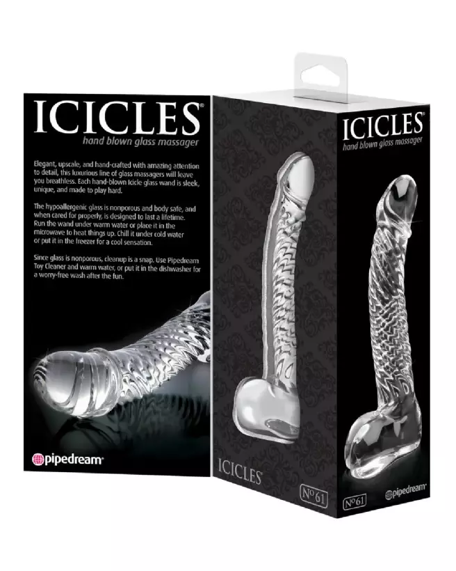 Icicles No. 61 sextoy en verre transparent de haute qualité-6