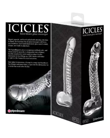 Icicles No. 61 sextoy en verre transparent de haute qualité-6