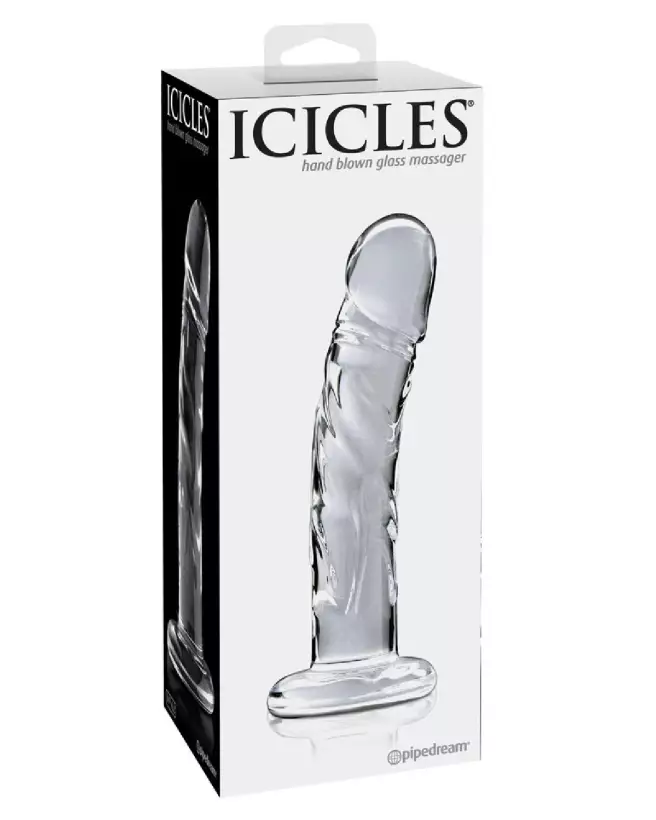 Icicles No. 62 Clear sextoy en verre haut de gamme-1