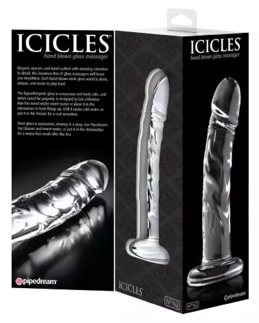 Icicles No. 62 Clear sextoy en verre haut de gamme-6