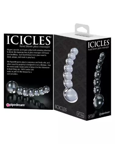 Icicles No. 66 sextoy en verre transparent pour plaisir intense-6