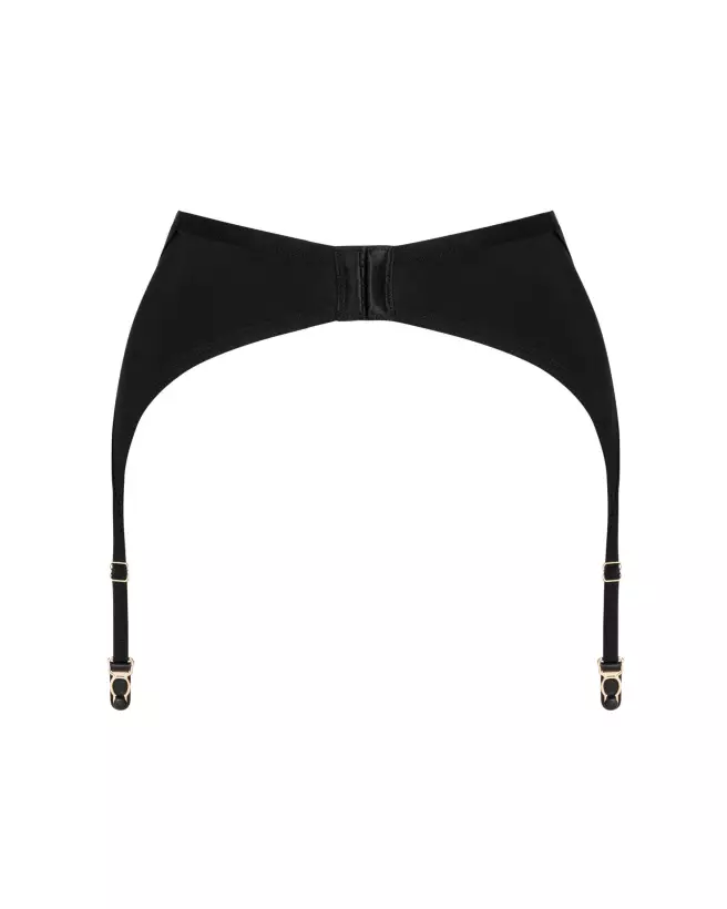 Image du porte-jarretelles Nesari noir par Obsessive, élégance et confort en lingerie-12