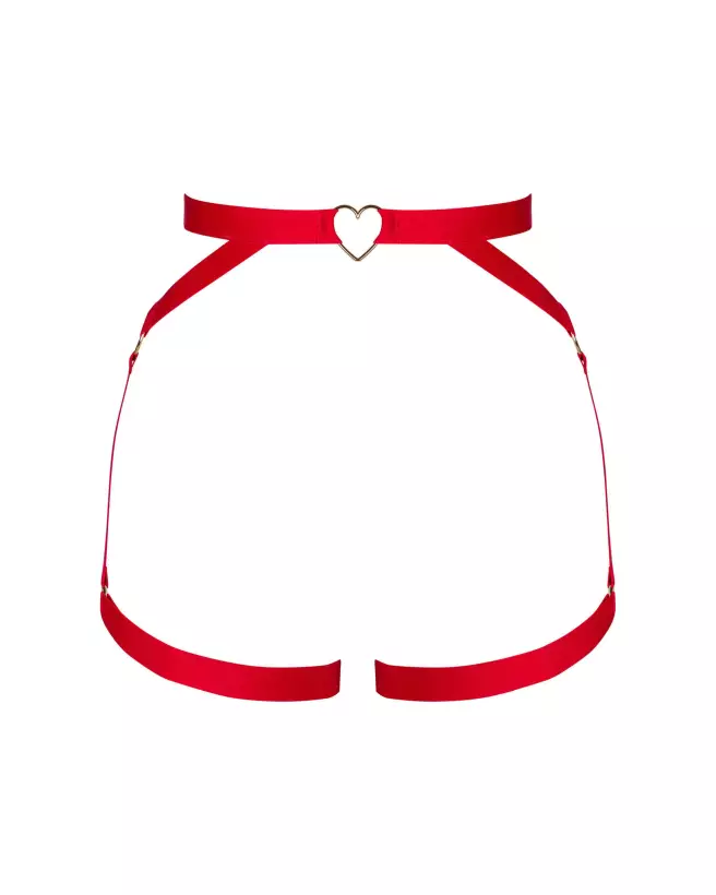 Image du porte-jarretelles rouge Obsessive, harnais élégant et séduisant-11