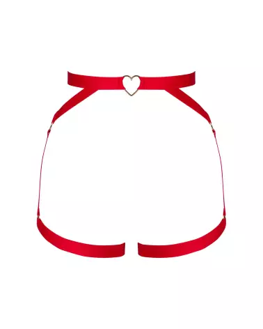 Image du porte-jarretelles rouge Obsessive, harnais élégant et séduisant-11