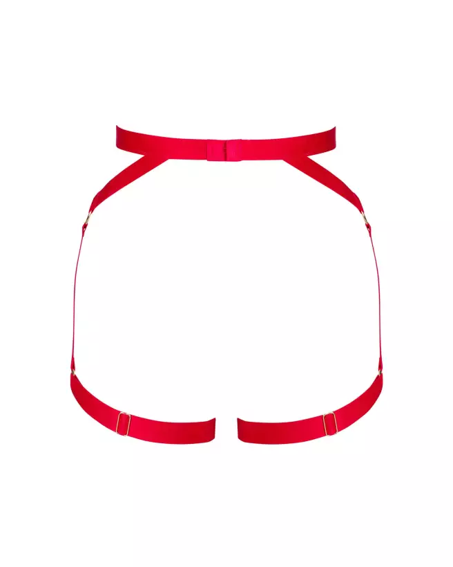 Image du porte-jarretelles rouge Obsessive, harnais élégant et séduisant-12