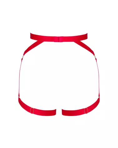 Image du porte-jarretelles rouge Obsessive, harnais élégant et séduisant-12