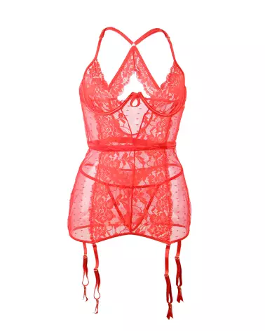 Nuisette rouge élégante Paris Hollywood taille L/XL-5
