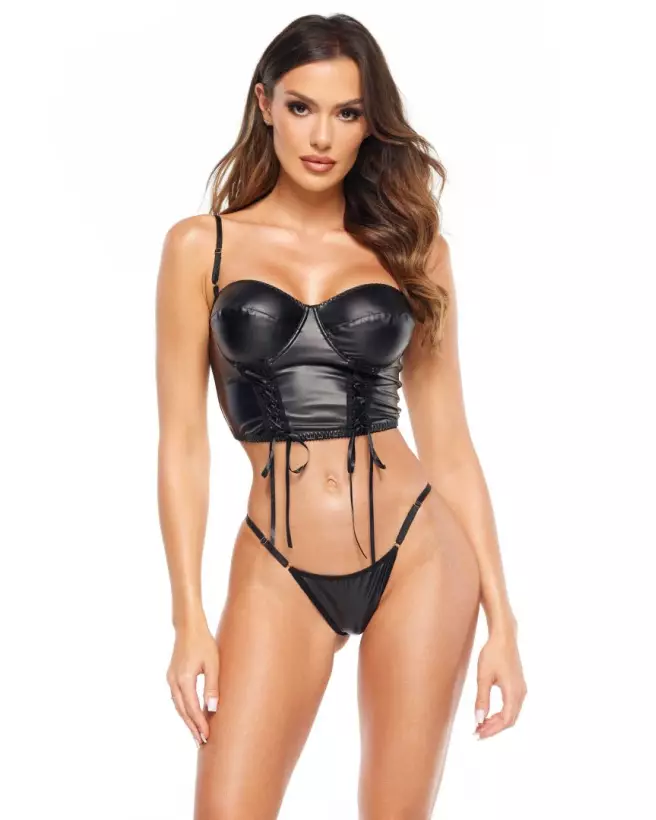 Ensemble Sasha Noir de Beauty Night en lingerie de luxe élégante-1