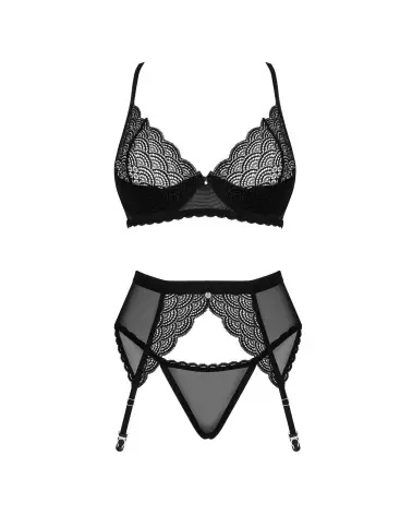 Ensemble Chemeris 3 pièces noir Obsessive élégant et sensuel-7