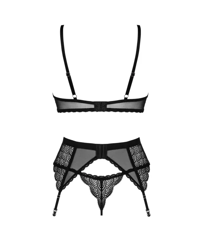 Ensemble Chemeris 3 pièces noir Obsessive élégant et sensuel-8