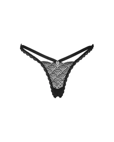 Obsessive Chemeris string noir en ensemble de lingerie élégant-13