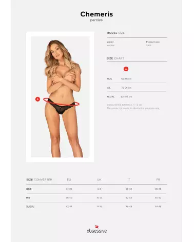 Culotte Chemeris noire Obsessive, lingerie élégante et confortable-17