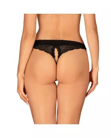 Culotte ouverte noire Obsessive élégante et confortable pour style séduisant-8