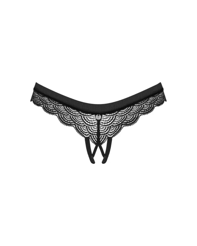 Culotte ouverte noire Obsessive élégante et confortable pour style séduisant-13