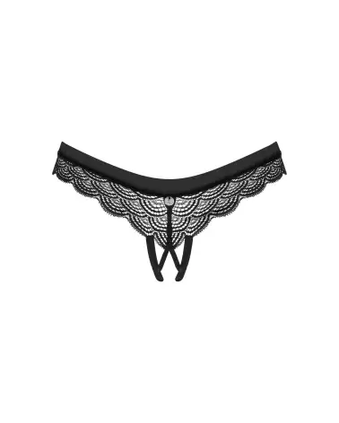 Culotte ouverte noire Obsessive élégante et confortable pour style séduisant-13