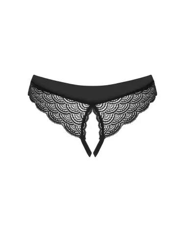 Culotte ouverte noire Obsessive élégante et confortable pour style séduisant-14