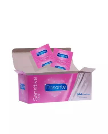 Image des préservatifs Pasante Feel Sensitive, pack de 144, ultra sensibles et fins-1