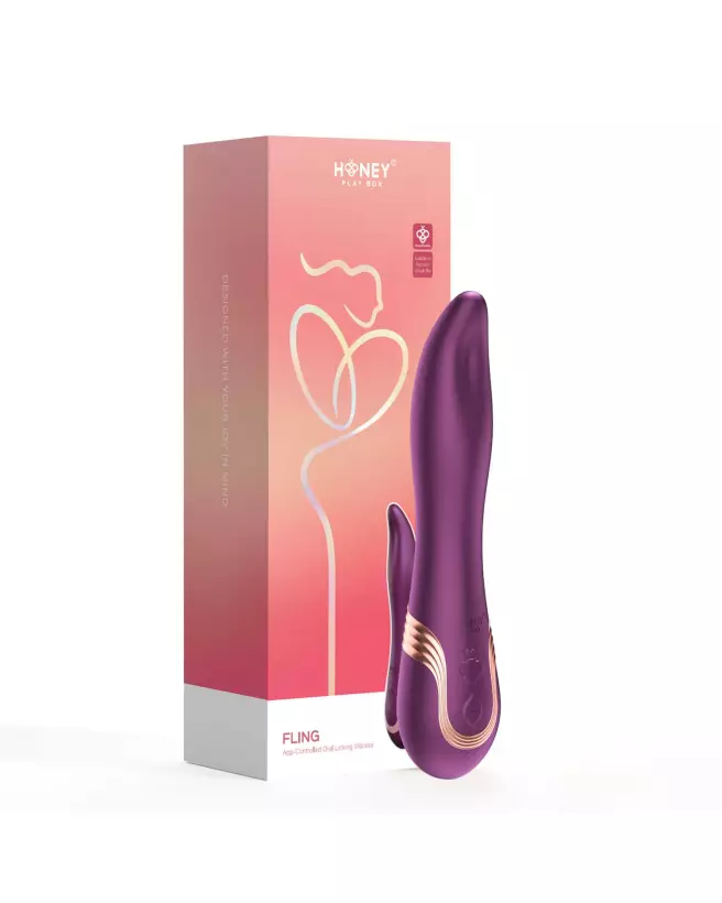 Image de Fling vibromasseur langue télécommandée, stimulateur clitoridien Honey Play Box-1