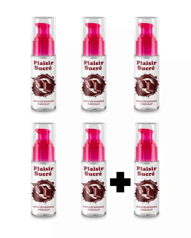 Huile de Massage Chocolat Plaisir Sucré 50ml Pack Promo-1