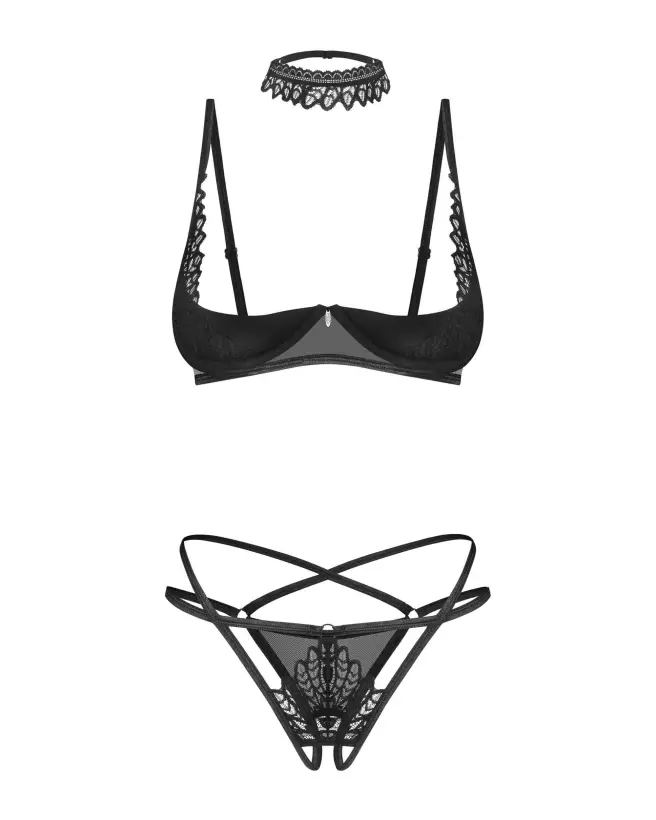 Ensemble Donarella Obsessive noir 3 pièces ouvert-7