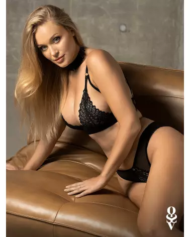 Culotte Donarella noire NP d'Obsessive en dentelle élégante-3