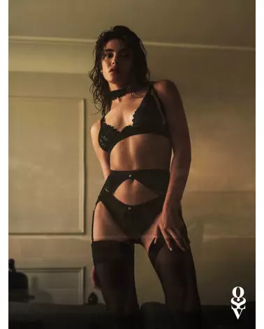 Culotte Donarella noire NP d'Obsessive en dentelle élégante-8