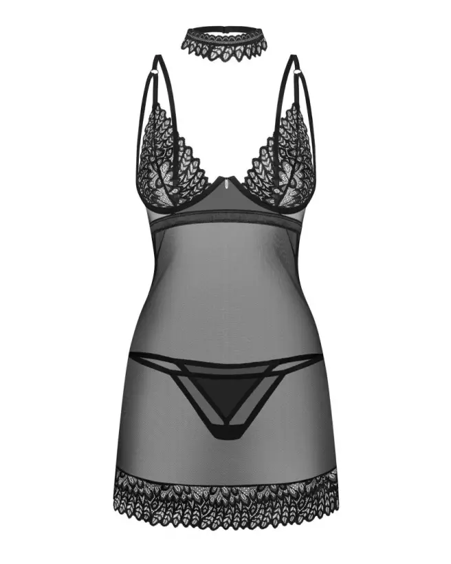 Nuisette Donarella Noire NP d'Obsessive en lingerie élégante-5