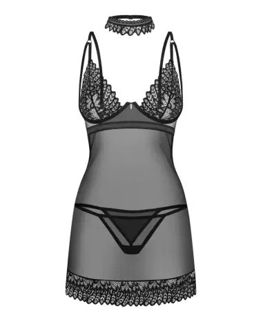Nuisette Donarella Noire NP d'Obsessive en lingerie élégante-5