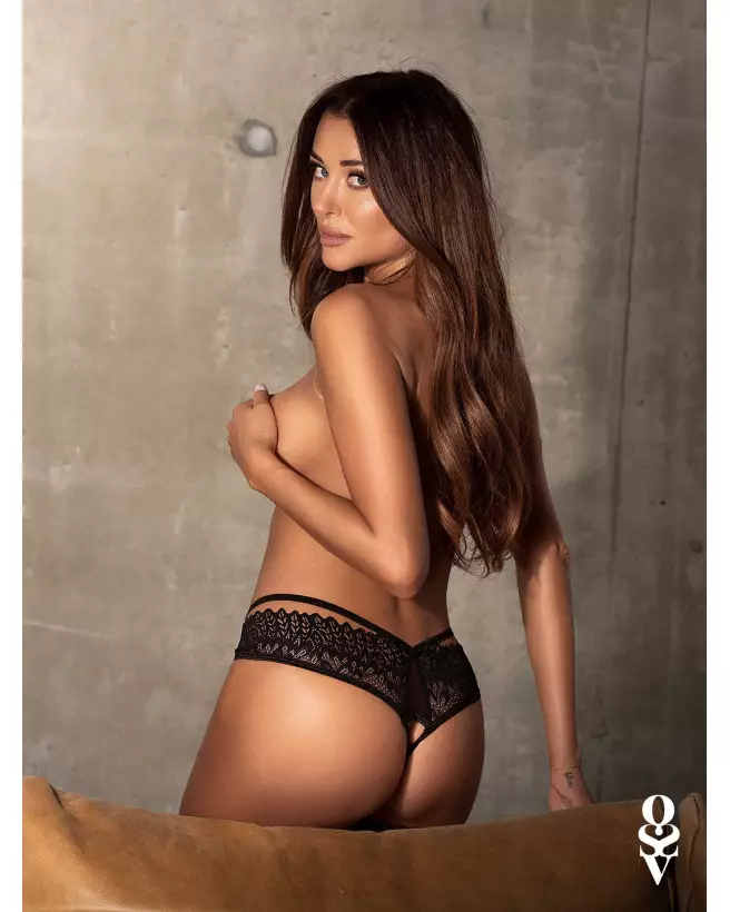 Image de la culotte ouverte Donarella noire par Obsessive, élégance et sensualité en lingerie-3