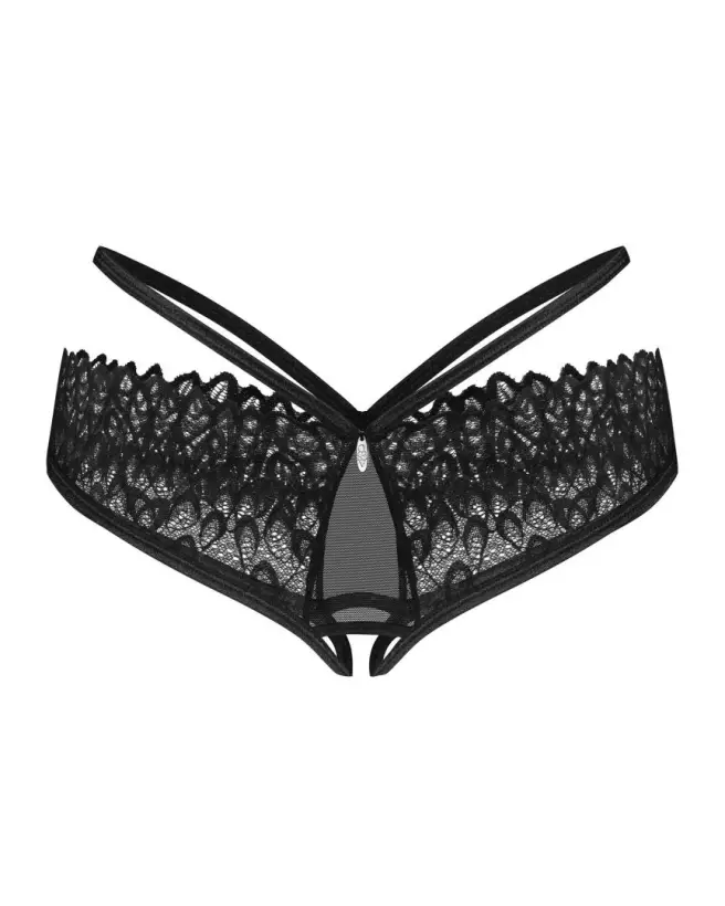 Image de la culotte ouverte Donarella noire par Obsessive, élégance et sensualité en lingerie-6