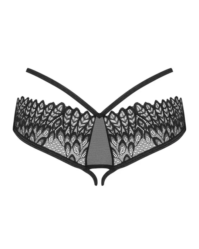 Image de la culotte ouverte Donarella noire par Obsessive, élégance et sensualité en lingerie-7