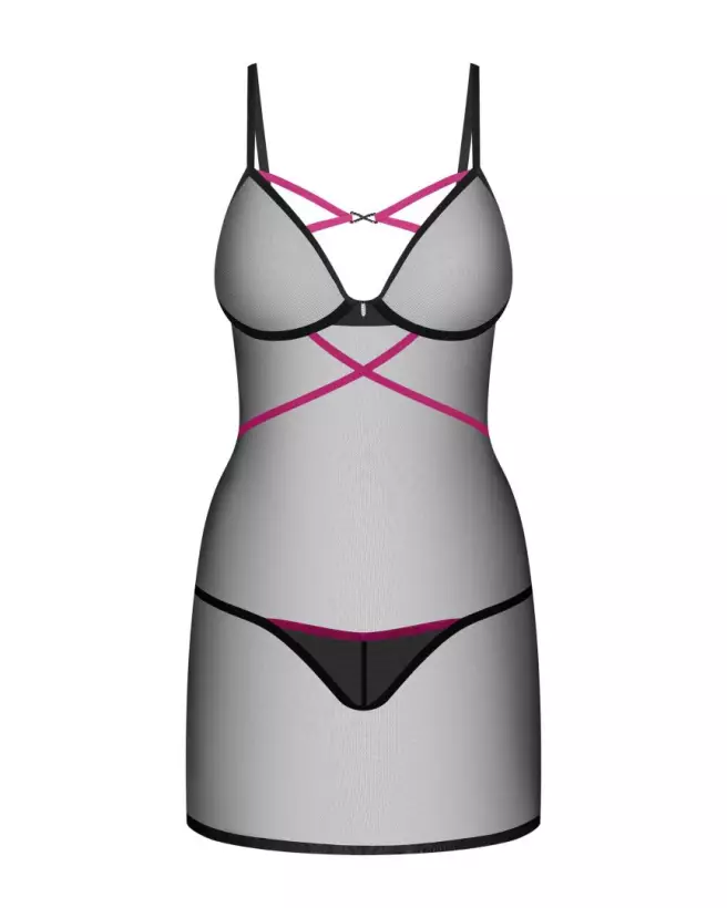 Nuisette Novenes noire Obsessive - Lingerie féminine élégante et confortable-5