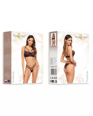 Rosalinda ensemble noir Beauty Night lingerie élégante et séduisante-5