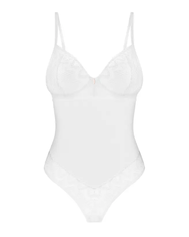 Image du Body Alissium blanc par Obsessive, lingerie élégante et confortable-6