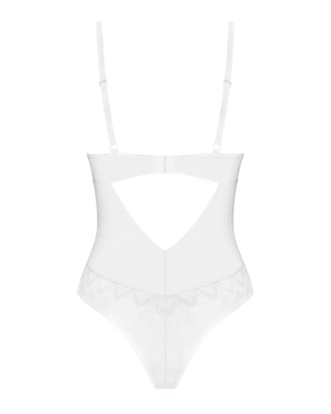 Image du Body Alissium blanc par Obsessive, lingerie élégante et confortable-7