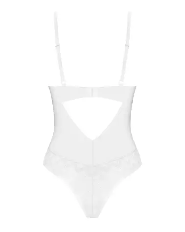 Image du Body Alissium blanc par Obsessive, lingerie élégante et confortable-7