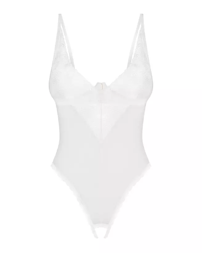 Body ouvert Alissium blanc par Obsessive, lingerie élégante et sensuelle-4