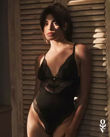 Lobellis Body Noir en dentelle par Obsessive, lingerie élégante et confortable-5