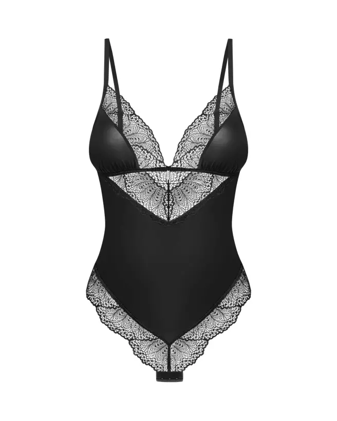 Lobellis Body Noir en dentelle par Obsessive, lingerie élégante et confortable-6