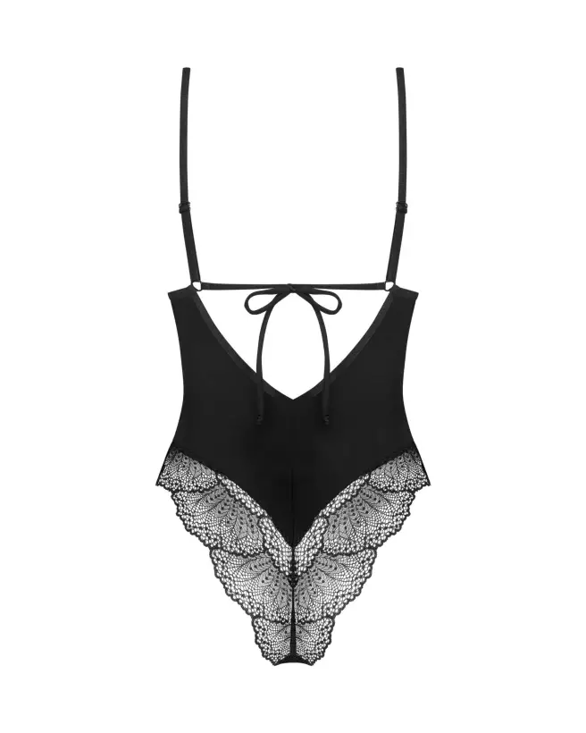 Lobellis Body Noir en dentelle par Obsessive, lingerie élégante et confortable-7