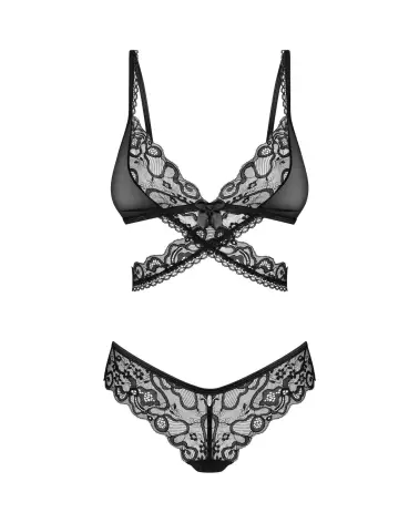 Photo de l'ensemble Blomentis noir Obsessive, lingerie élégante et séduisante-5