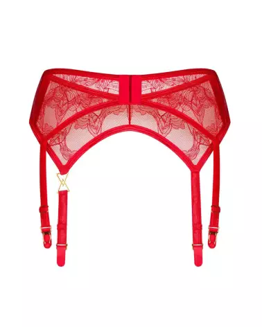Porte-jarretelles Aliosa rouge élégant par Obsessive-7