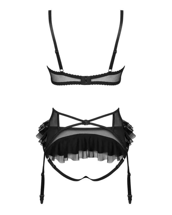 Photo de l'ensemble Rafaella Wetlook Noir par Beauty Night, lingerie séduisante et brillante-8