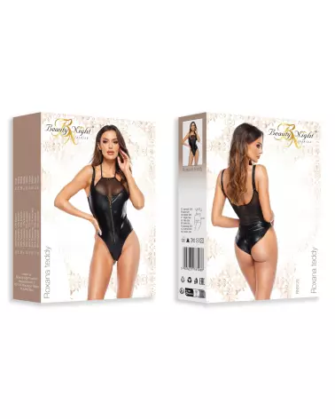 Roxana Body Wetlook Noir par Beauty Night en tenue séduisante-9